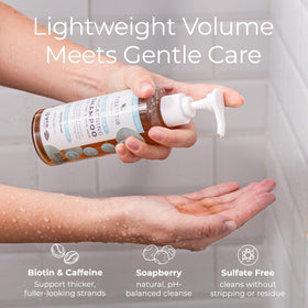 Tree To Tub shampoo lather texture closeup for gentle cleansing
