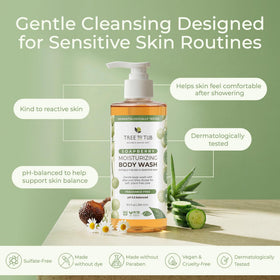 Tree To Tub creamy lather texture on hand for gentle cleansing and hydration