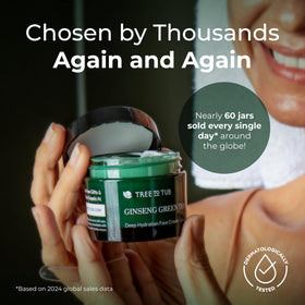 Tree To Tub woman applying moisturizer demonstrating calming hydration