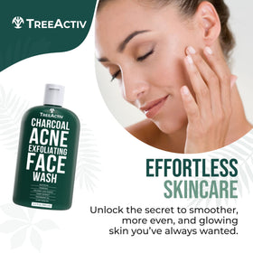 TreeActiv foamy lather close-up showing cleansing texture and gentle exfoliation