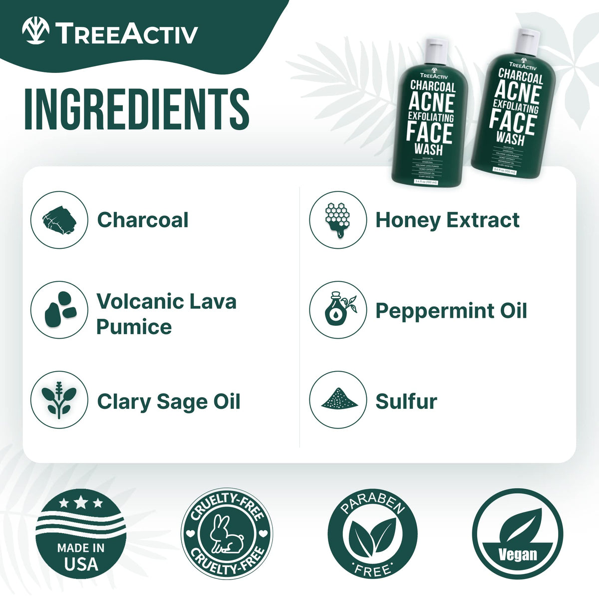 TreeActiv bottle on bathroom sink during use, illustrating daily routine convenience