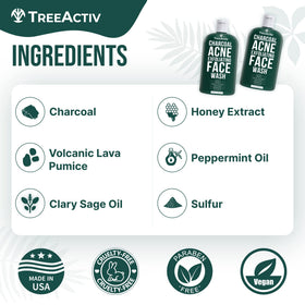 TreeActiv bottle on bathroom sink during use, illustrating daily routine convenience