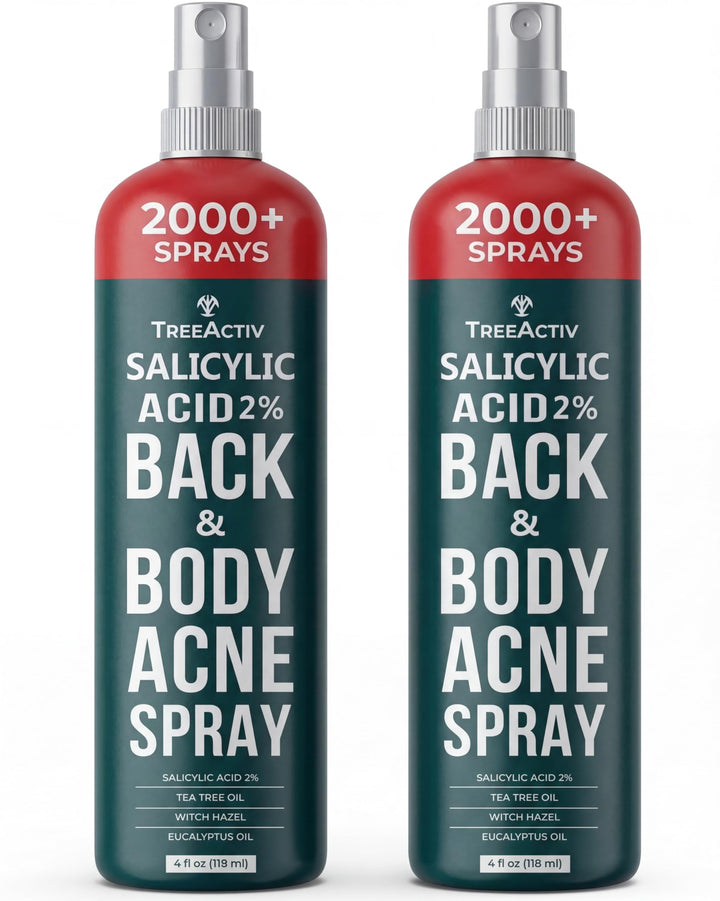 TreeActiv front packaging showing bottle and brand for clear bacne care