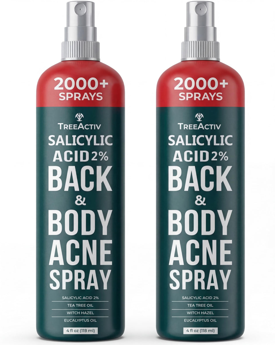 TreeActiv front packaging showing bottle and brand for clear bacne care