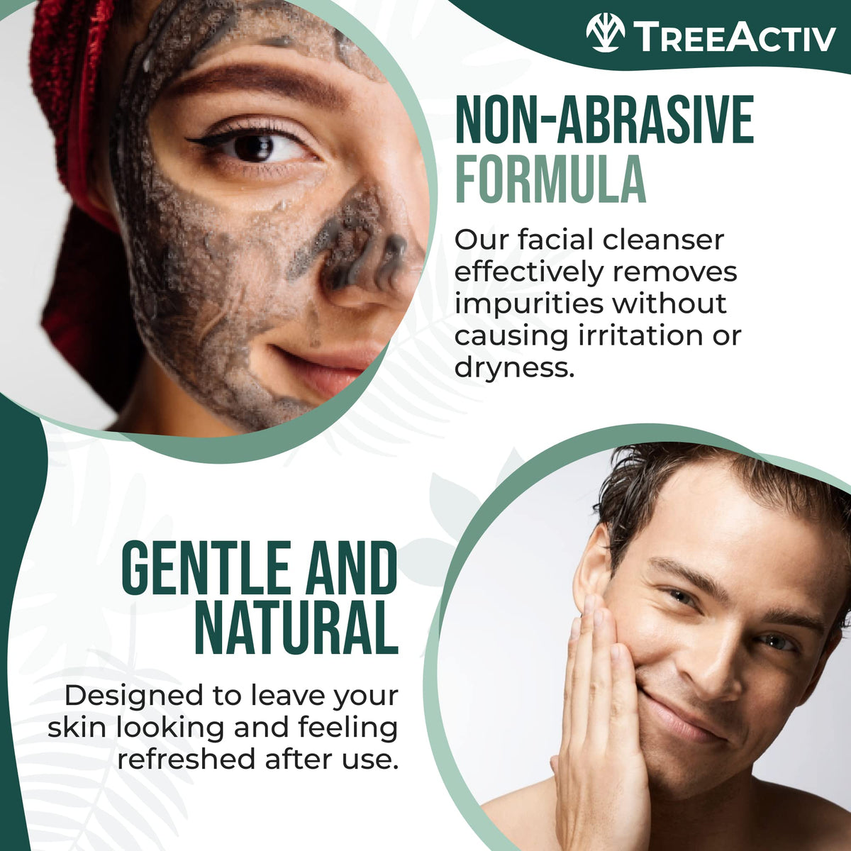 TreeActiv honey and charcoal ingredients displayed, highlighting natural balancing benefits