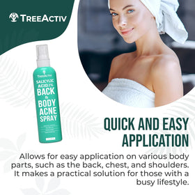 TreeActiv mist on skin demonstrating lightweight non-sticky finish