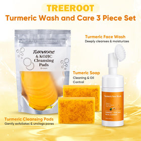 Treeroot close-up of turmeric soap texture highlighting gentle exfoliation
