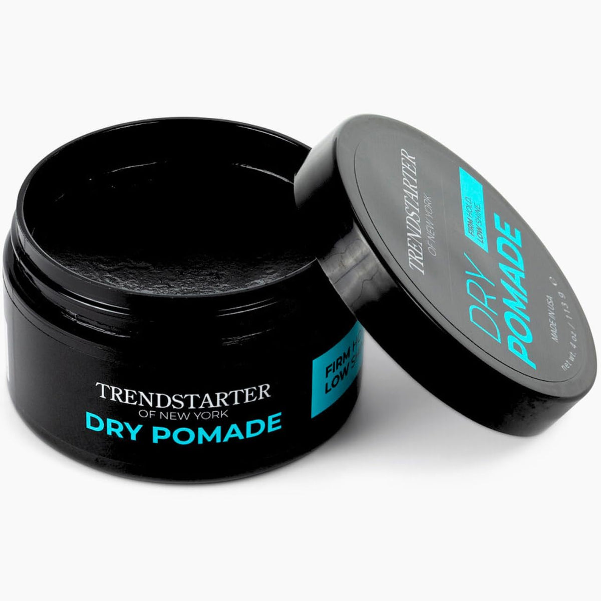 TRENDSTARTER dry pomade with travel pouch illustrating portability for on-the-go styling