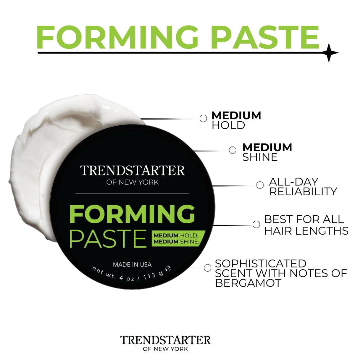 TRENDSTARTER hands applying paste demonstrating easy spread and control