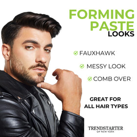 TRENDSTARTER paste next to ruler showing 4oz size and travel-friendly benefit