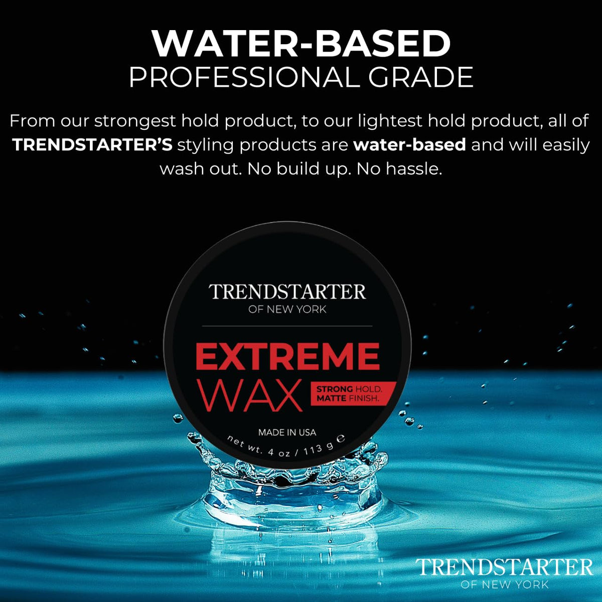 TRENDSTARTER jar in hand for size comparison and travel-friendly benefit