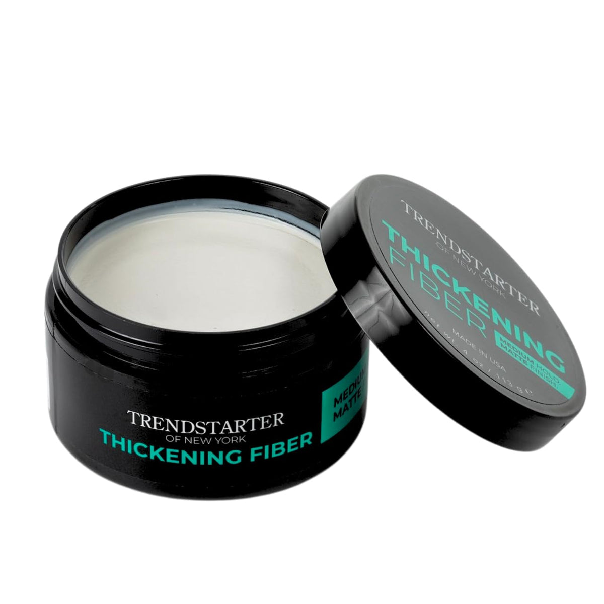 TRENDSTARTER styled hair side profile showing matte natural finish