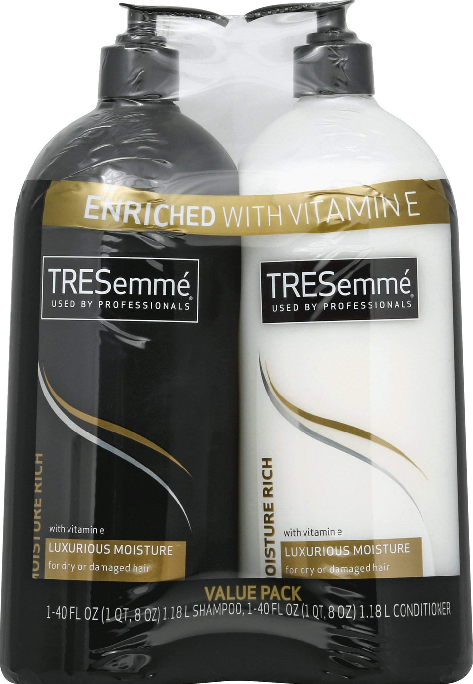 TRESemmé front packaging showing bottles and daily hydration benefits
