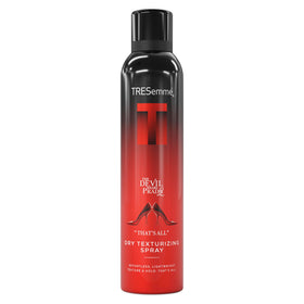 TRESemmé front packaging showing spray can and size for shelf-ready appeal