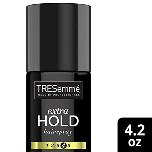 TRESemmé aerosol nozzle detail demonstrating even mist for lasting hold