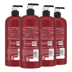 TRESemmé back label displaying ingredients and usage directions for transparency