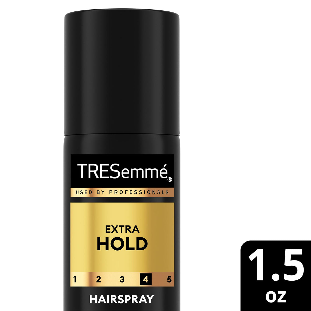 TRESemmé display on bathroom vanity showing everyday styling accessibility