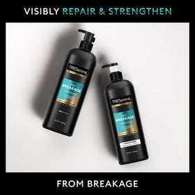 TRESemmé before and after hair shine comparison showing smoother, glossier results