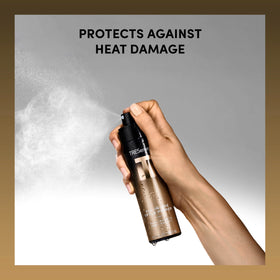 TRESemmé bottle in hand showing size and easy handling benefit