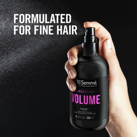 TRESemmé spray nozzle close-up demonstrating precise mist application