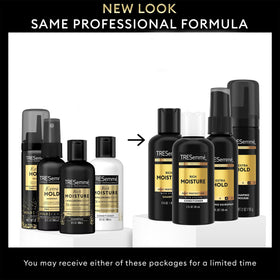 TRESemmé conditioner pour showing creamy texture that smooths and strengthens