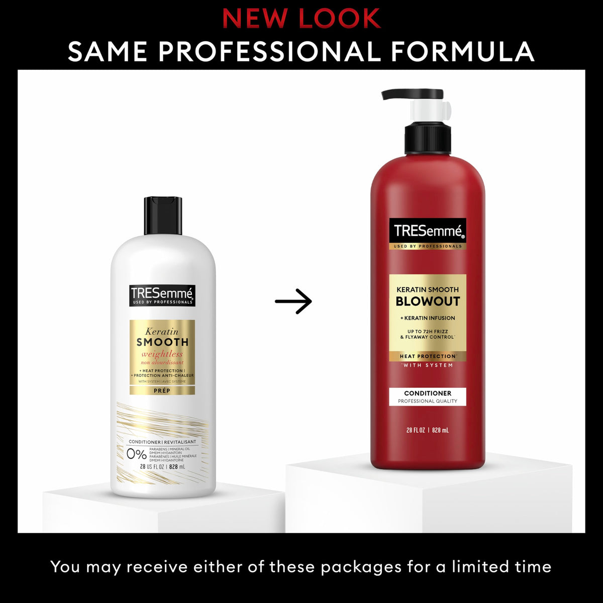 TRESemmé conditioner texture on palm demonstrating creamy, spreadable formula benefit