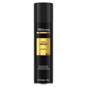 TRESemmé extra hold front packaging showing product and size benefit