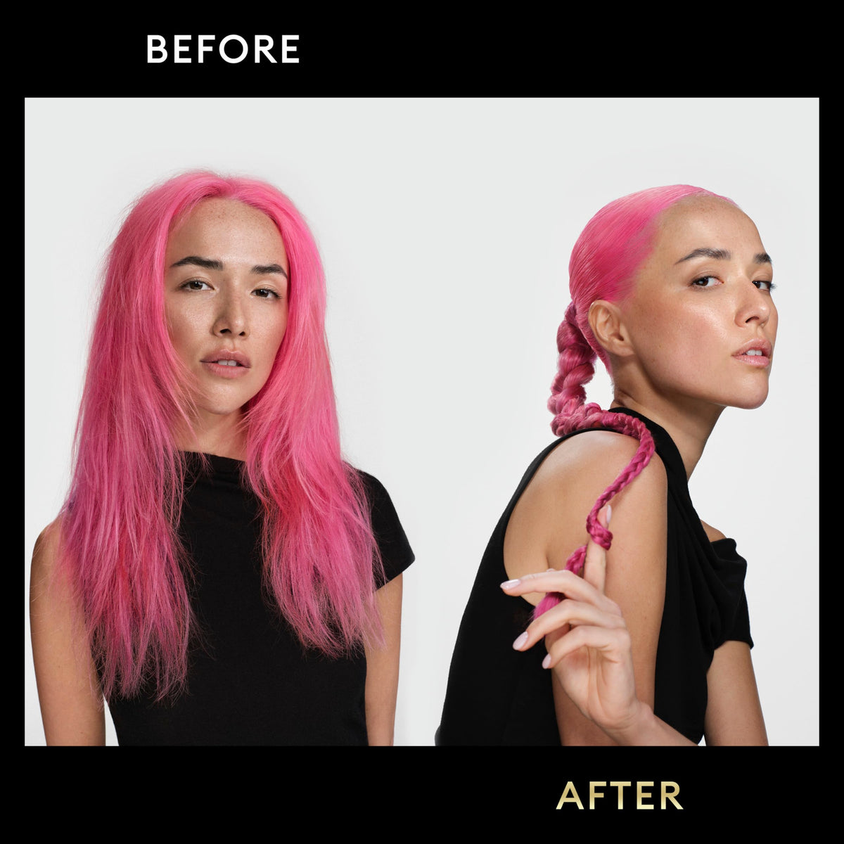 TRESemmé on bathroom counter displaying salon-quality everyday styling