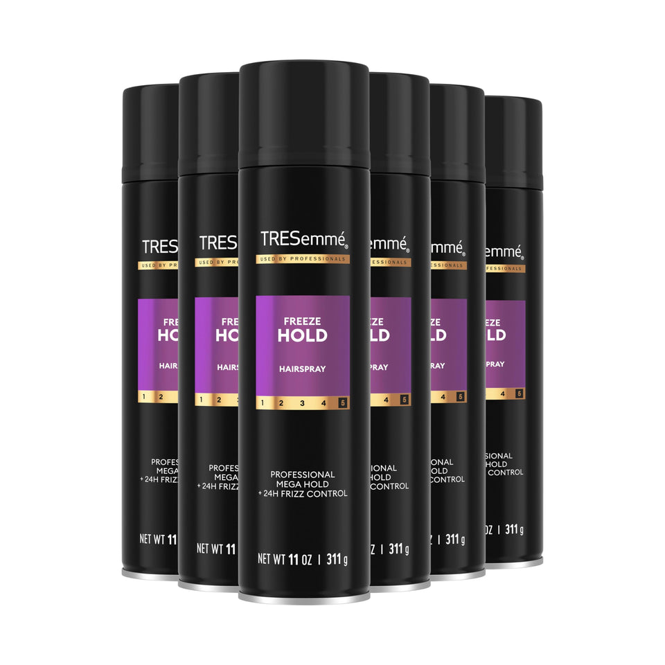 TRESemmé freeze hold front packaging showing strong hold benefits