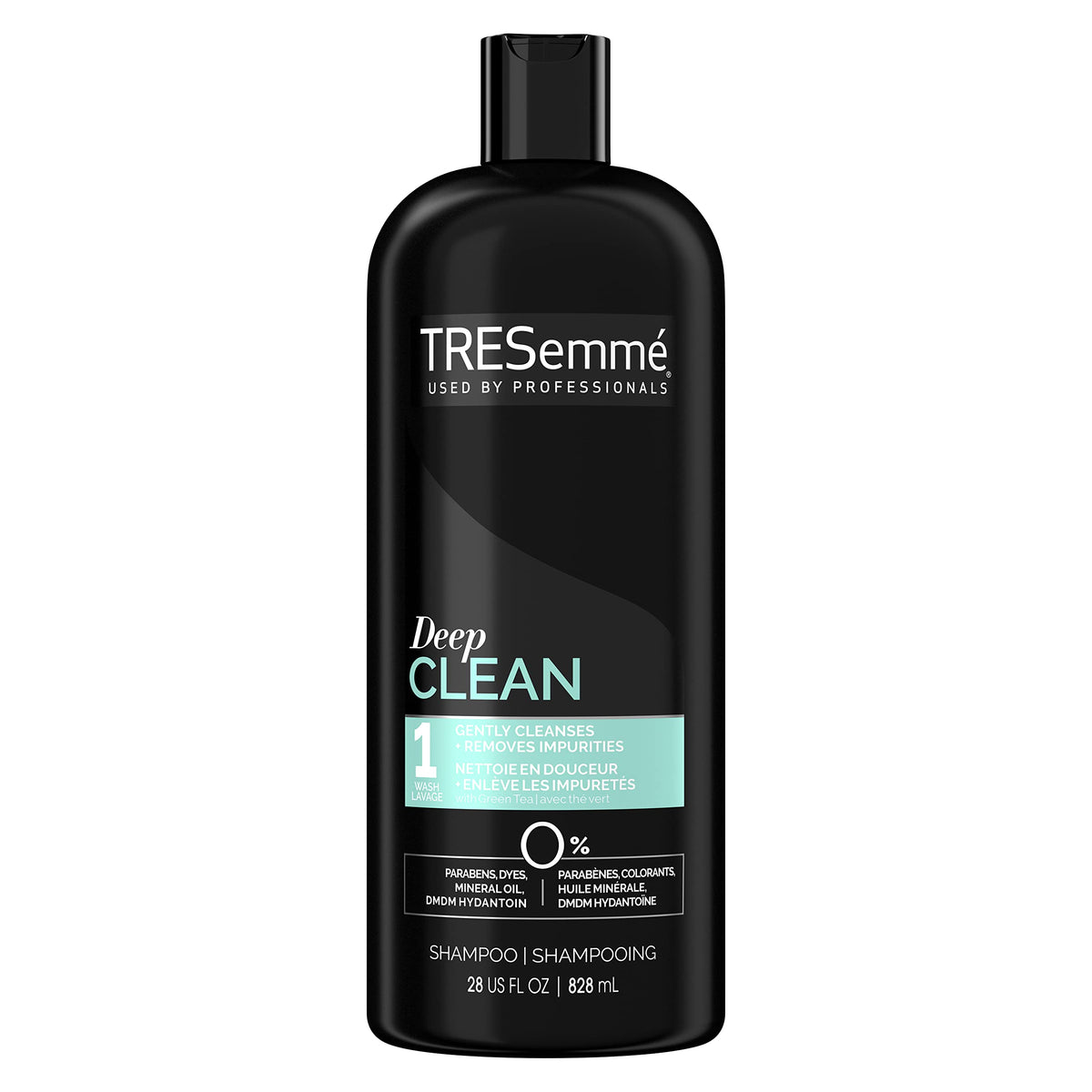 TRESemmé front packaging 28 oz showing cleanser and convenience