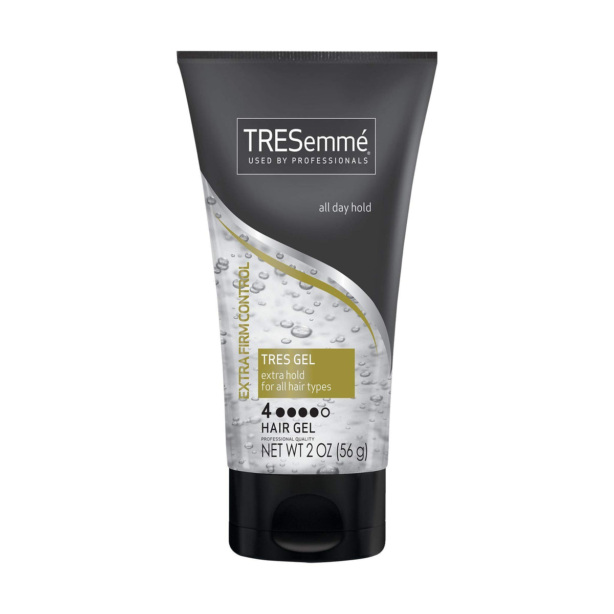 TRESemmé front packaging showing three 2 oz tubes for reliable hold