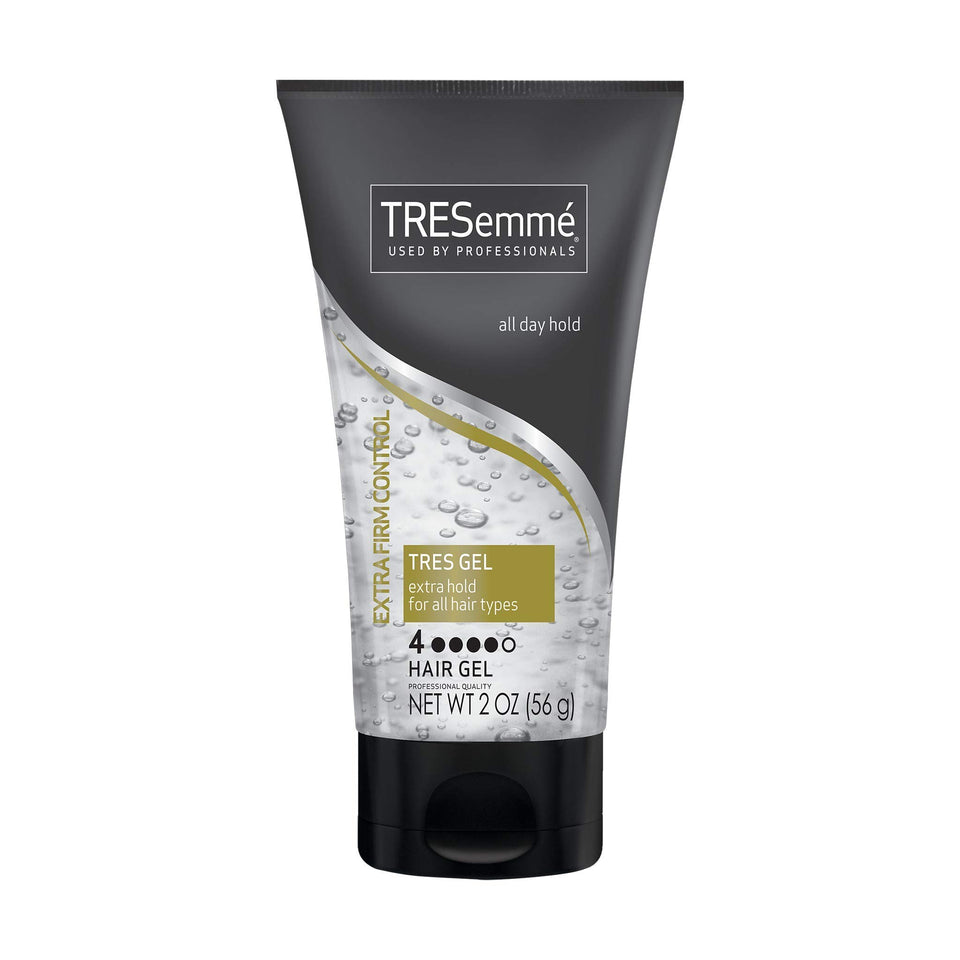 TRESemmé front packaging showing three 2 oz tubes for reliable hold