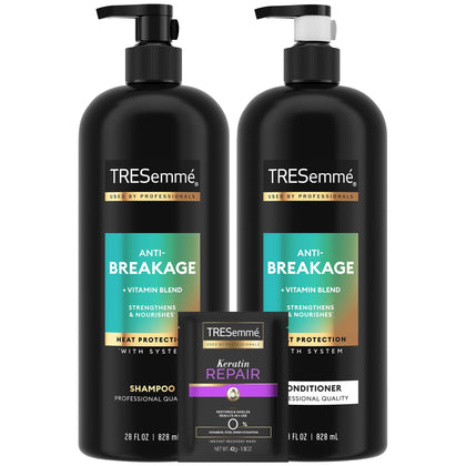 TRESemmé front packaging set showing both bottles and mask for complete routine