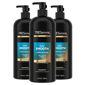 TRESemmé front packaging showing smooth-shine benefits