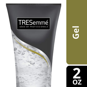 TRESemmé gel texture close-up showing smooth clear gel for nonsticky hold