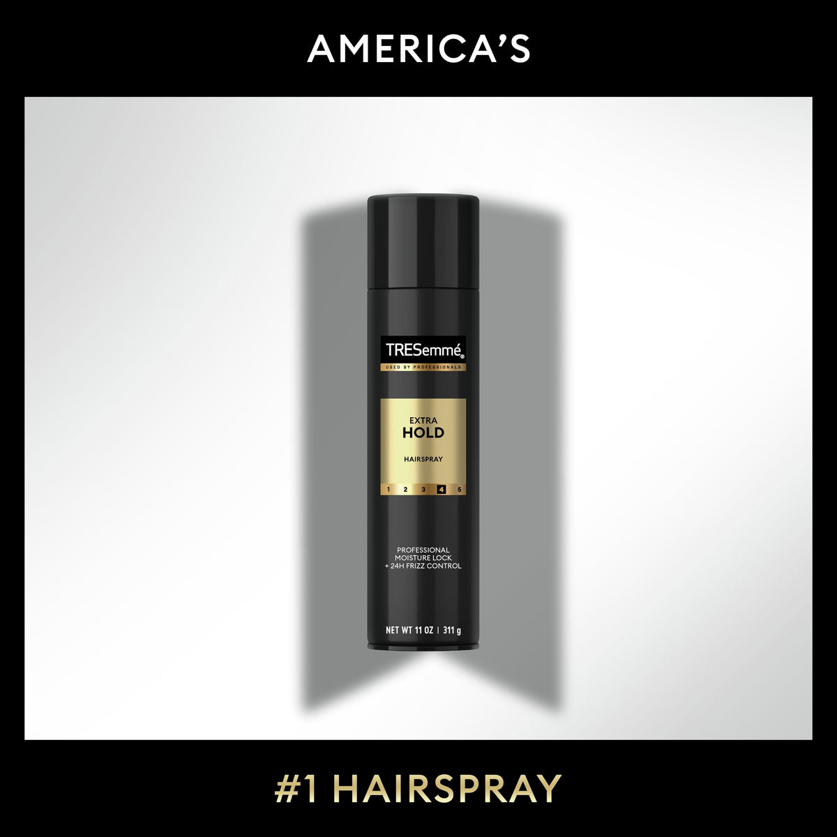 TRESemmé being used to finish a salon-style with humidity resistance