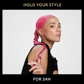 TRESemmé applying keratin mask to hair for visible smoothing