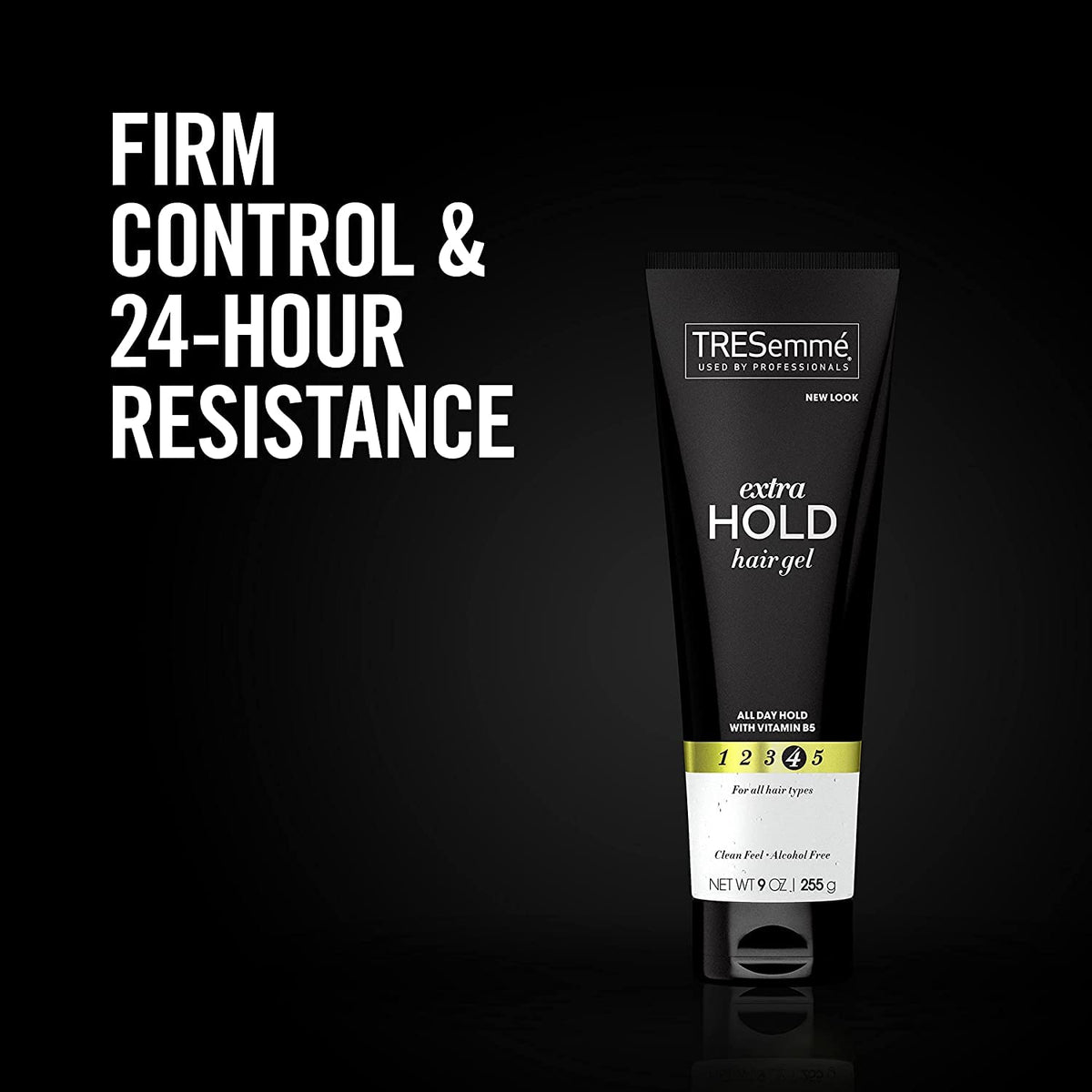 TRESemmé being applied to towel-dried hair for heat protection benefit