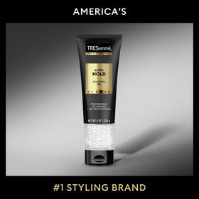 TRESemmé gel applied in hands showing even spread for styling benefit