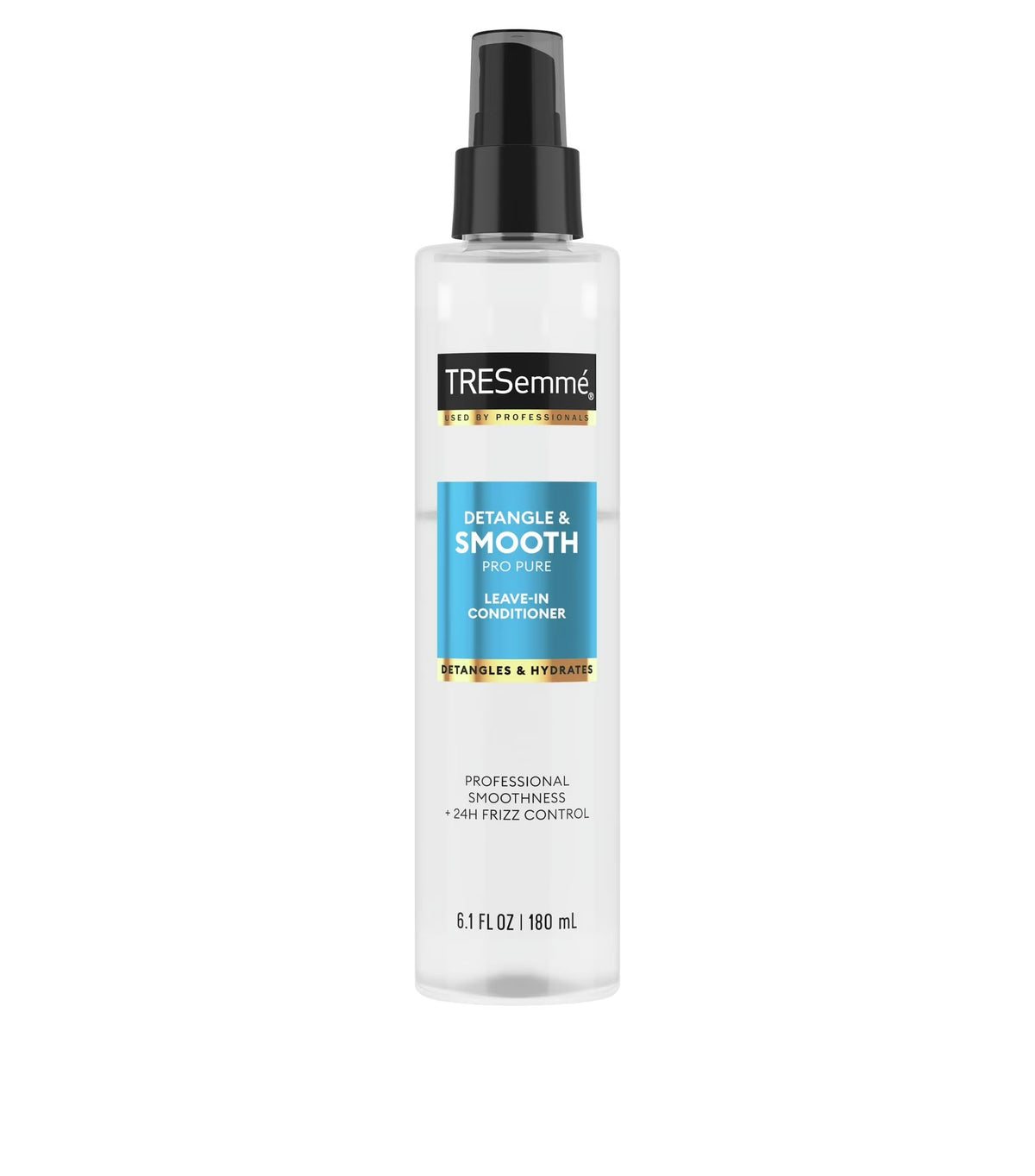 TRESemmé in hand scale displaying portable 6.1 oz bottle convenience