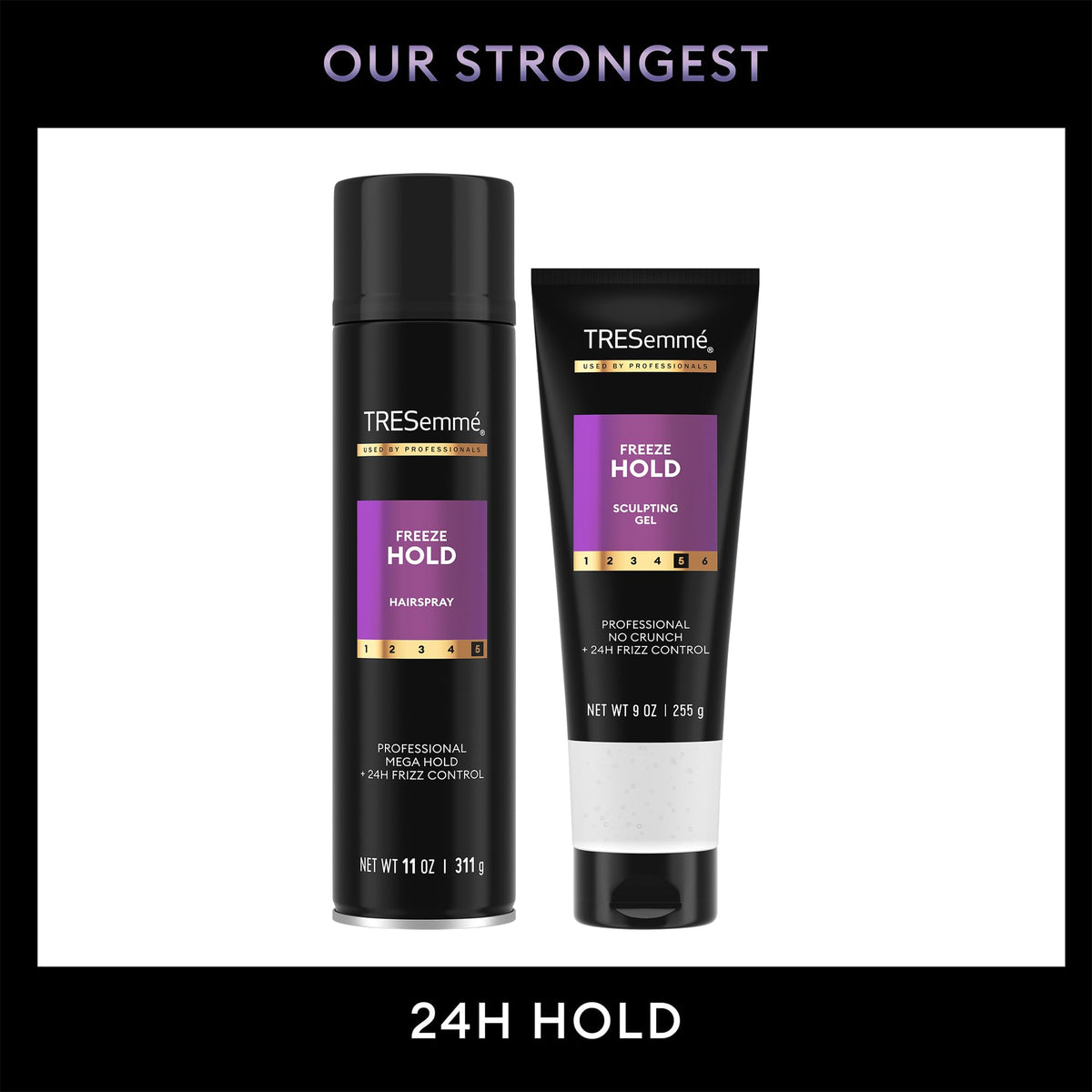 TRESemmé coconut oil and panthenol ingredients visual emphasizing nourishment