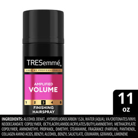 TRESemmé label close-up showing ingredient and usage details for informed choice