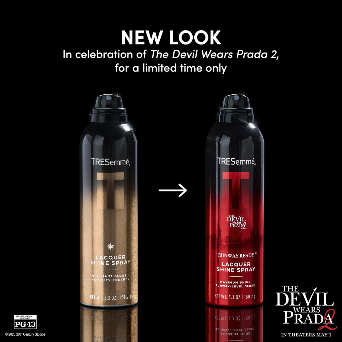 TRESemmé label and ingredients panel visible, clear product information benefit