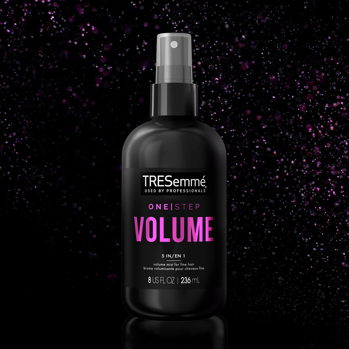 TRESemmé lifestyle shot of styled fine hair showing fuller natural finish benefit