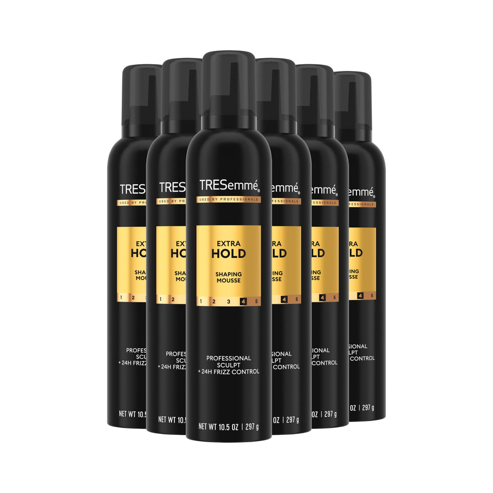 TRESemmé front can showing product and packaging for confident styling
