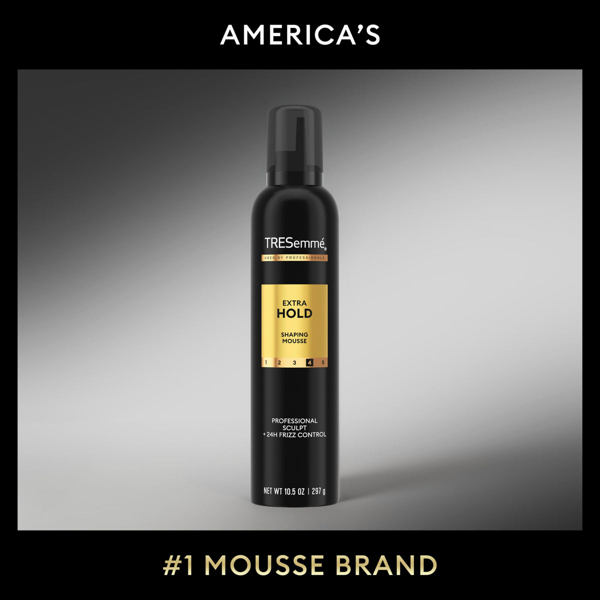 TRESemmé can in hand showing size for accurate purchase decision benefit