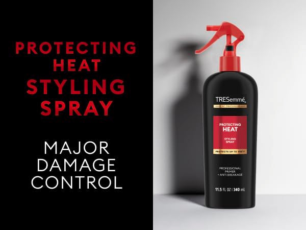 TRESemmé nozzle close-up demonstrating fine mist for even coverage