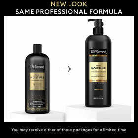 TRESemmé pump dispensing shampoo illustrating easy, controlled use