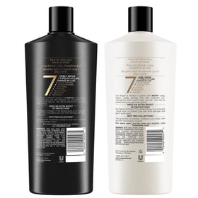 TRESemmé shampoo pouring texture demonstrating gentle cleansing benefit