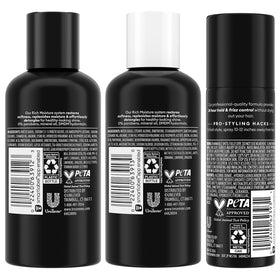 TRESemmé Rich Moisture shampoo pump close-up highlighting easy dispensing benefit